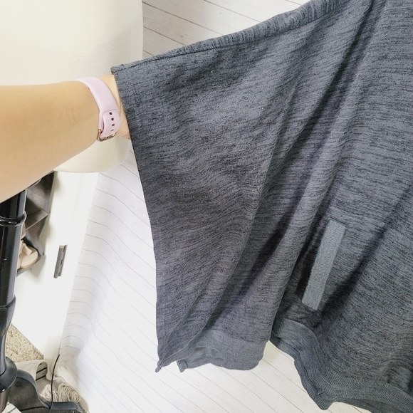 Athleta Blissful Yoga Hooded Poncho, Heathered Gray, sz Small - Picture 7 of 10